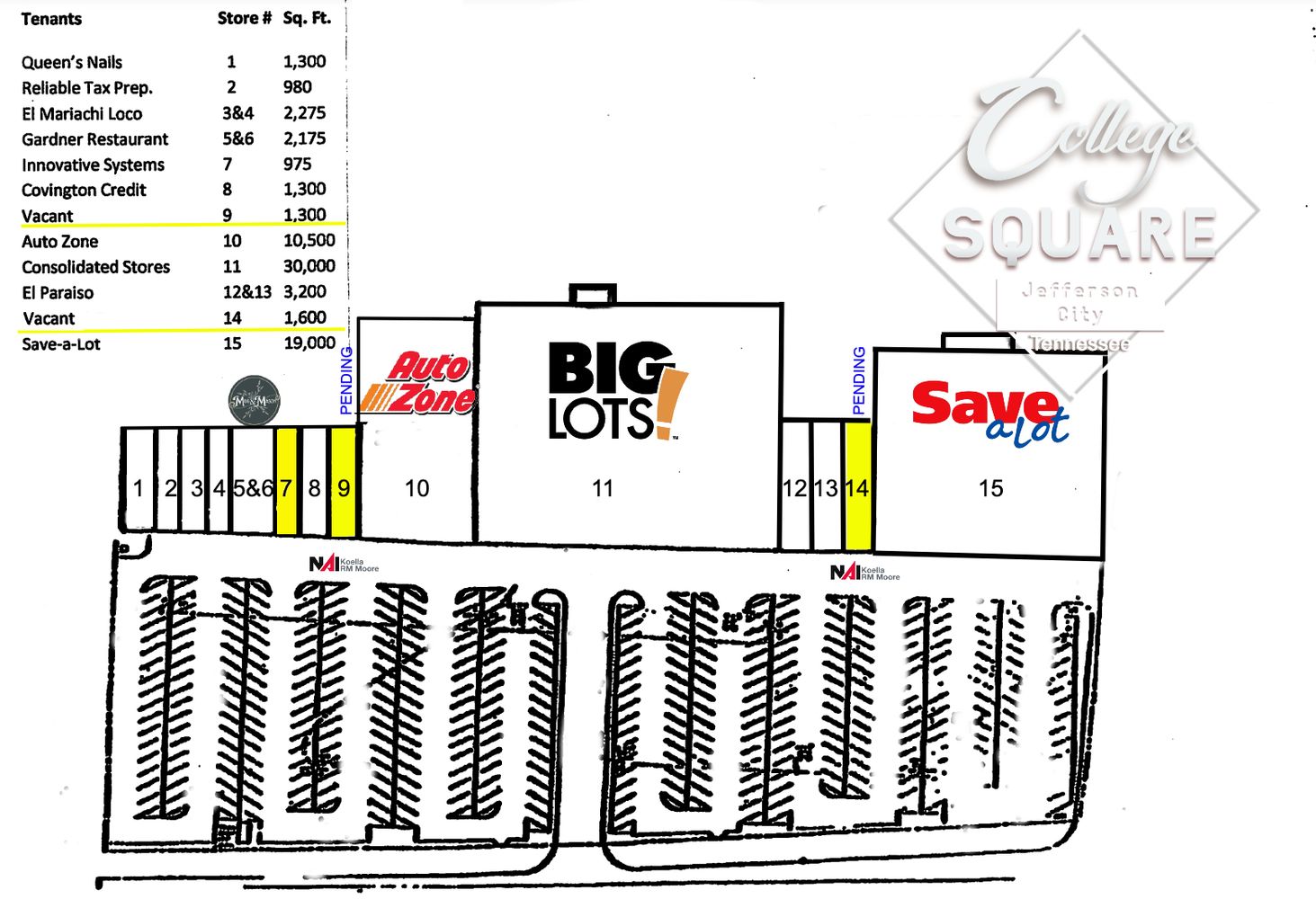 College Square Shopping Center : 256 E Broadway Blvd, Jefferson City, TN 37760